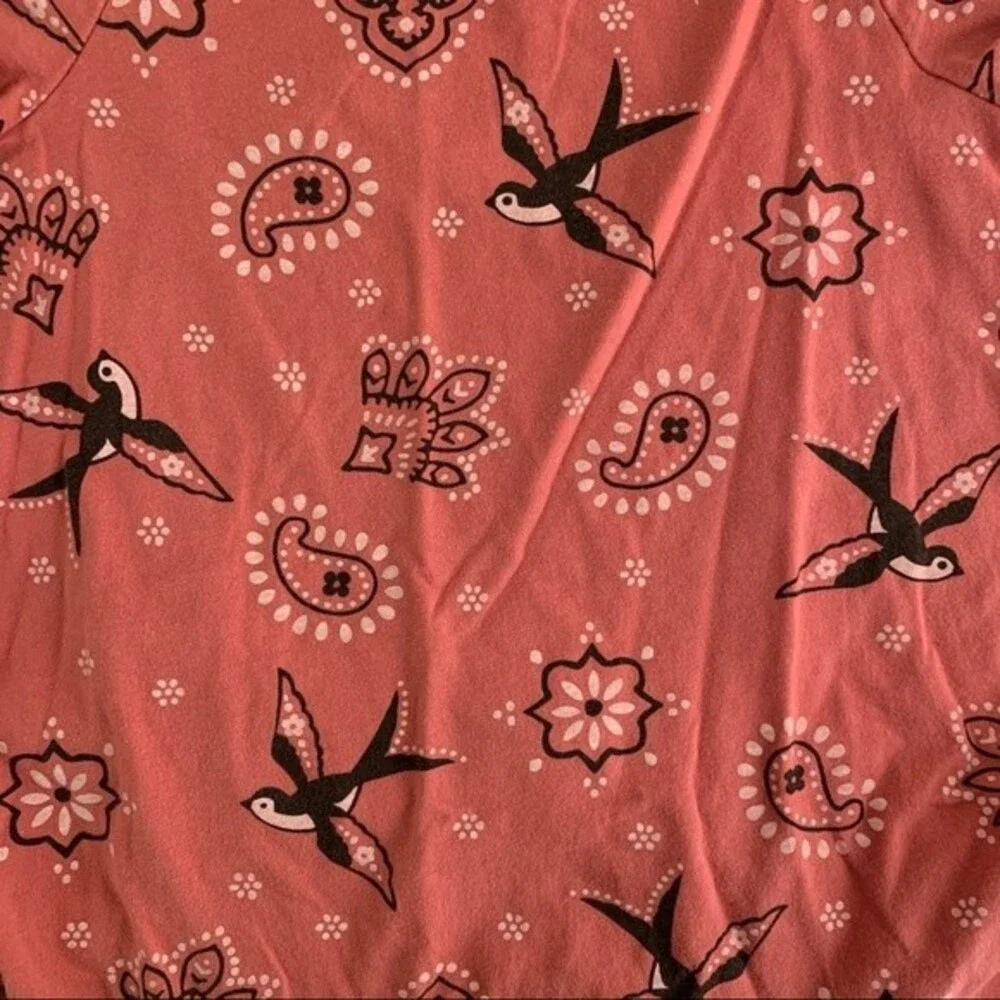 Cotton on Kids Pink Paisley And Bird Print Dress 6